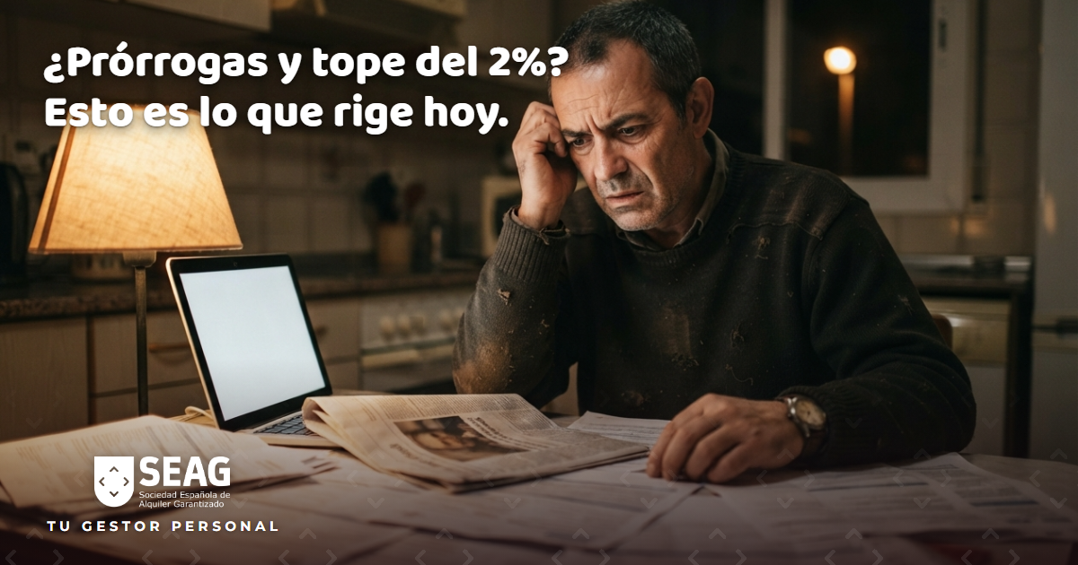 Prórroga del alquiler y tope del 2%: qué está en vigor hoy (y qué no)